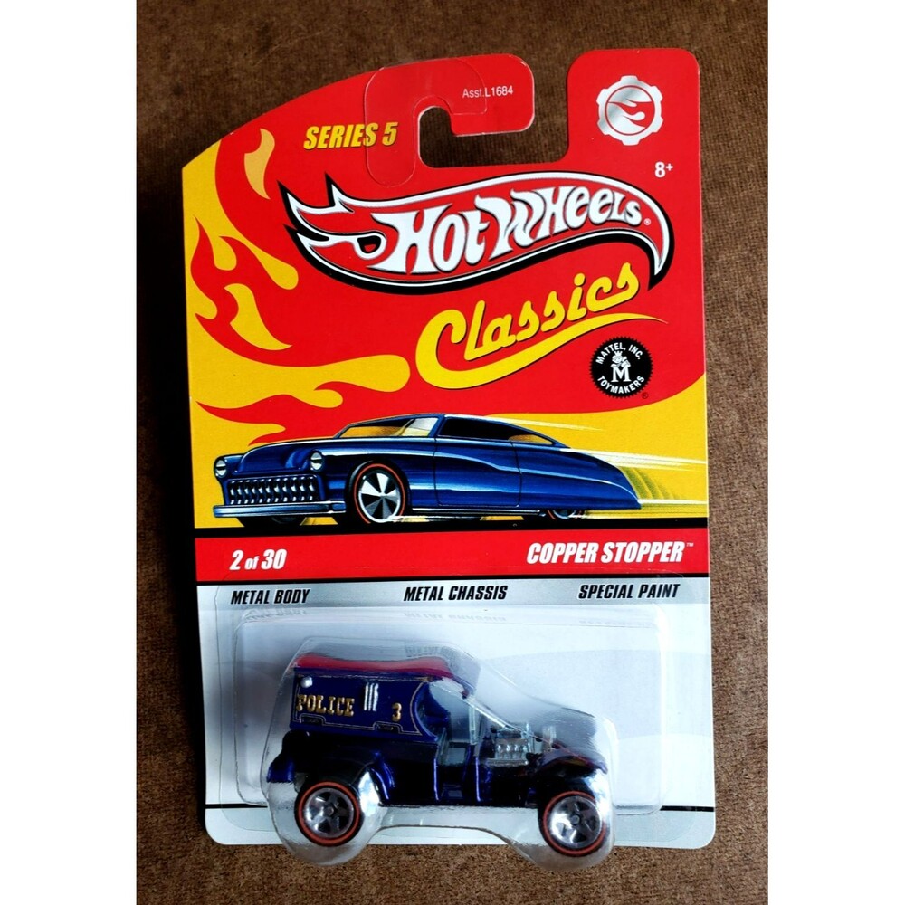 2009 Hot Wheels COPPER STOPPER Spectraflame Dark Blue CLASSICS SERIES 5 #2/30 RL